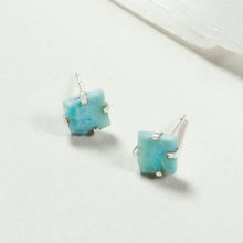 Load image into Gallery viewer, Luna Norte - Raw Beauty Post Earrings- Genuine Stone: Moonstone
