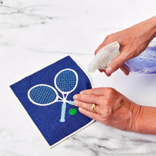 Load image into Gallery viewer, rockflowerpaper - TENNIS blu Cloths Reusable Sponge-Cloth, Set of 2
