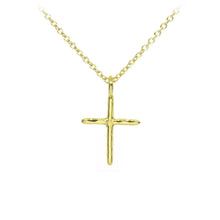 Load image into Gallery viewer, Plata - Organic Cross Pendant: Gold Plated Sterling Silver
