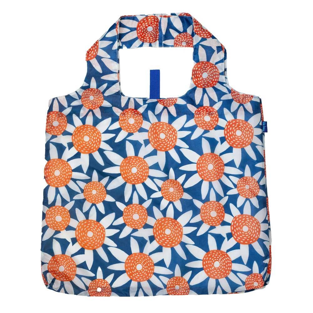 rockflowerpaper - STRAW SUNFLOWER RED BLUE blu Bag Reusable Shopper Tote