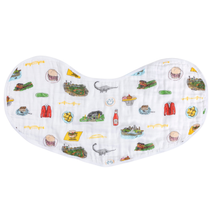 Load image into Gallery viewer, Little Hometown - Pittsburgh Baby:  2-in-1 Burp Cloth and Bib (Unisex)
