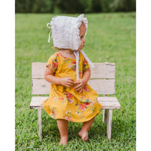 Load image into Gallery viewer, Huggalugs - Girls White Ribbon Bonnet Baby: 0-3 Months
