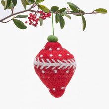 Load image into Gallery viewer, rockflowerpaper - BAUBLE RED Felt Ornament
