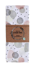 Load image into Gallery viewer, ellembee gift - Pink polka dot shadows | double-sided waffle towels
