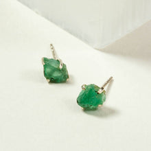 Load image into Gallery viewer, Luna Norte - Raw Beauty Post Earrings- Genuine Stone: Moonstone
