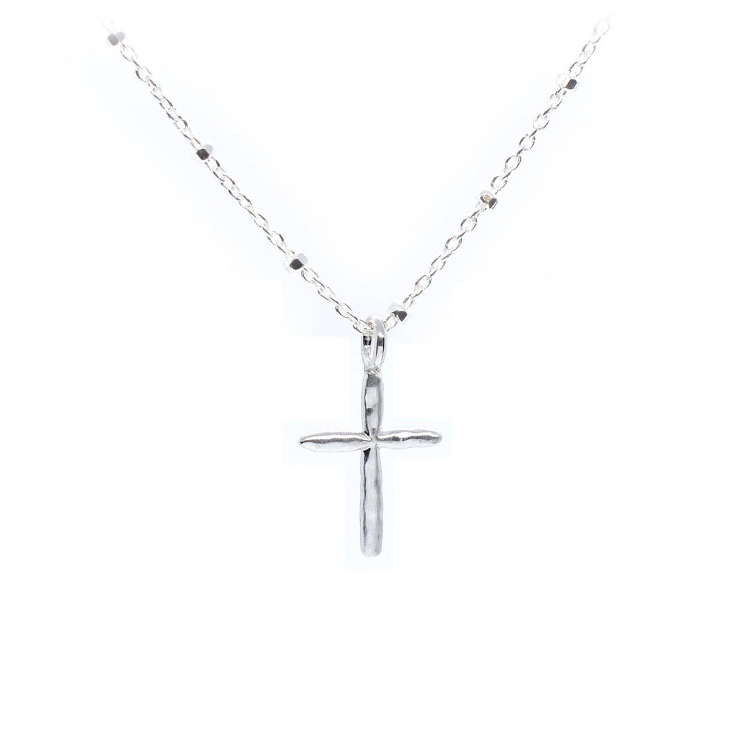Plata - Organic Cross Pendant: Gold Plated Sterling Silver
