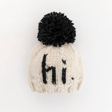 Load image into Gallery viewer, Hi. Black Hand Knit Beanie Hat   M (6-24 months)
