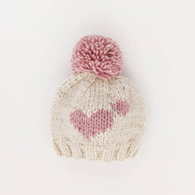Load image into Gallery viewer, Huggalugs - Sweetheart Knit Beanie Hat Rosy Baby &amp; Kids: S (0-6 months)
