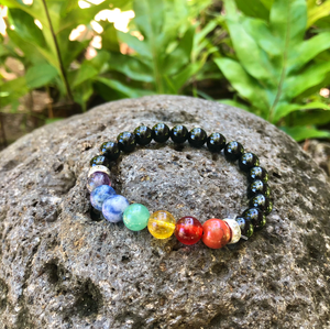 Moon Child - Black Tourmaline Chakra Gemstone Bracelet for Clearing Your Energy Field