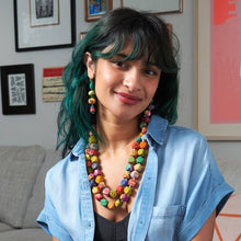 Load image into Gallery viewer, WorldFinds - Pebbled Kantha Drop Earrings
