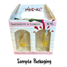 Load image into Gallery viewer, Wine-Oh! - DRINK UP WITCHES Unbreakable TRITAN Plastic Wine Glasses: 4pk
