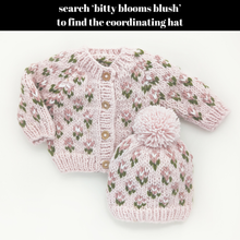 Load image into Gallery viewer, Huggalugs - Bitty Blooms Blush Cardigan Sweater for Baby &amp; Toddler: 0-6 months
