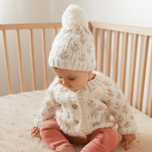 Load image into Gallery viewer, Huggalugs - Bitty Blooms White Cardigan Sweater Baby &amp; Toddler: 12-18 months
