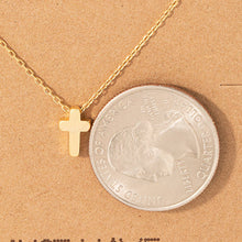 Load image into Gallery viewer, Dainty Mini Cross Pendant Necklace: Gold
