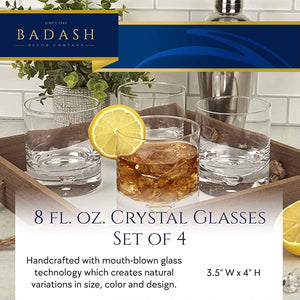 Badash - Galaxy 4 Pc. Set of Double Rocks Glass for Scotch & Bourbon