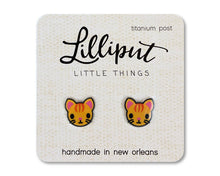 Load image into Gallery viewer, Lilliput Little Things - Kitty Cat Earrings: Tuxedo
