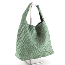 Load image into Gallery viewer, Pretty Persuasions - P23067 Woven Hobo Bag w/Cosmetic Pouch: 04 Brown
