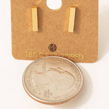 Load image into Gallery viewer, Dainty Mini Bar Stud Earrings: G
