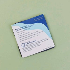 rockflowerpaper - BLUEBERRY MEDLEY Reusable Eco Cocktail Napkins, set of 8