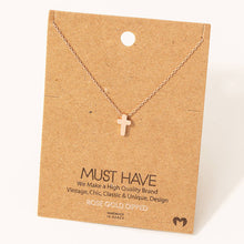 Load image into Gallery viewer, Dainty Mini Cross Pendant Necklace: Silver
