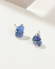 Load image into Gallery viewer, Luna Norte - Raw Beauty Post Earrings- Genuine Stone: Moonstone
