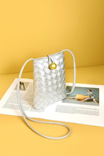 Load image into Gallery viewer, Pretty Persuasions - P25022 Small Woven Crossbody Bag: 11 Charcoal
