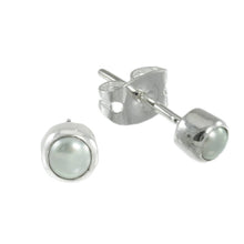 Load image into Gallery viewer, Plata - Birthstone  Stud Earrings: Gold Plated / 3/16&quot; (5 mm) / NOV

