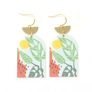 Whimsy Monstera Earrings