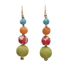 Load image into Gallery viewer, WorldFinds - Graduated Kantha Earrings
