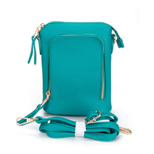 Load image into Gallery viewer, Pretty Persuasions - P25006 Zipper Front Small Crossbody Bag: 17 Green
