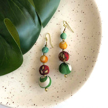 Load image into Gallery viewer, WorldFinds - Graduated Kantha Earrings
