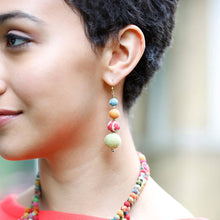 Load image into Gallery viewer, WorldFinds - Graduated Kantha Earrings

