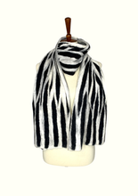 Load image into Gallery viewer, Pomegranate Moon - Black Lines Scarf
