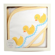 Load image into Gallery viewer, Yellow Duck Hooded Towel and Washcloth Set
