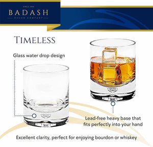 Badash - Galaxy 4 Pc. Set of Double Rocks Glass for Scotch & Bourbon
