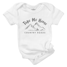 Load image into Gallery viewer, Spunky Stork - Country Roads Organic Cotton Baby Bodysuit Toddler Shirt: Thunder / 0-3 Months Bodysuit
