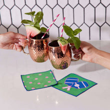 Load image into Gallery viewer, rockflowerpaper - PICKLEBALL Reusable Cocktail Napkins, Set of 8
