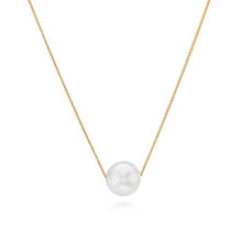 Load image into Gallery viewer, Floating White Pearl Blessing Necklace In Gold-Filled

