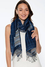 Load image into Gallery viewer, Sevya Handmade - Kalya Wool &amp; Cotton Shawl: Red Multi
