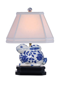 Blue and White R abbit Lamp