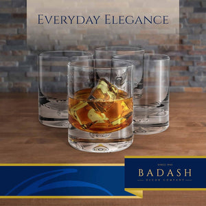 Badash - Galaxy 4 Pc. Set of Double Rocks Glass for Scotch & Bourbon