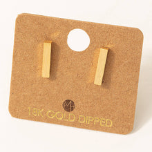 Load image into Gallery viewer, Dainty Mini Bar Stud Earrings: G
