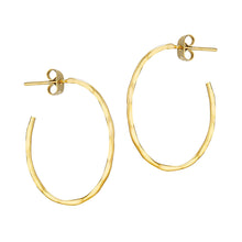 Load image into Gallery viewer, Plata - Favorite Hoops - Hammered Oval Post: Sterling Silver / LG
