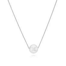 Load image into Gallery viewer, Floating White Pearl Blessing Necklace In Sterling Silver
