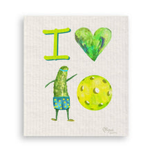 Load image into Gallery viewer, I Love Pickleball Dishtowel
