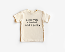 Load image into Gallery viewer, Wildflowers + Cotton - I Love You A Bushel &amp; A Peck | 100% Cotton Baby Bodysuit or Tee: 6m onesie
