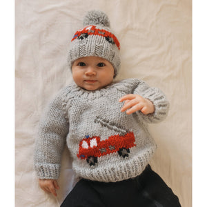 Fire Engine Beanie Hat   M (6-24 months)