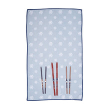 Load image into Gallery viewer, rockflowerpaper - NORDIC SKI blu Kitchen Tea Towel
