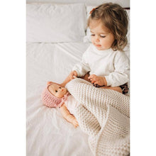 Load image into Gallery viewer, Natural Garter Stitch Knit Baby Blanket: 24&quot; x 24&quot;
