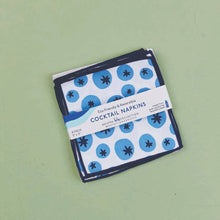 Load image into Gallery viewer, rockflowerpaper - BLUEBERRY MEDLEY Reusable Eco Cocktail Napkins, set of 8
